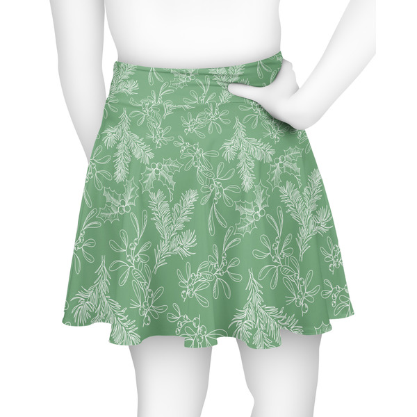 Christmas Holly Skater Skirt - Back