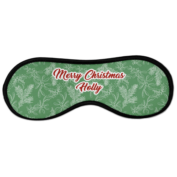 Custom Christmas Holly Sleeping Eye Masks - Large (Personalized)