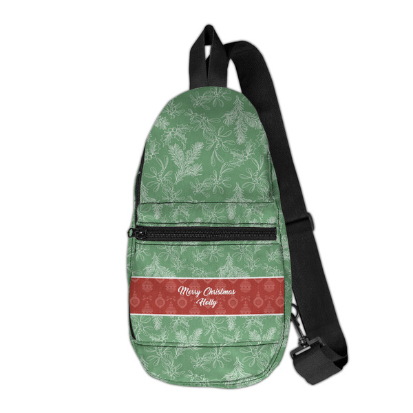 Custom Christmas Holly Sling Bag (Personalized)