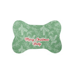 Christmas Holly Bone Shaped Dog Food Mat (Small) (Personalized)