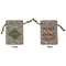 Christmas Holly Small Burlap Gift Bag - Front & Back (Personalized)