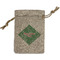 Christmas Holly Small Burlap Gift Bag - Front (Personalized)