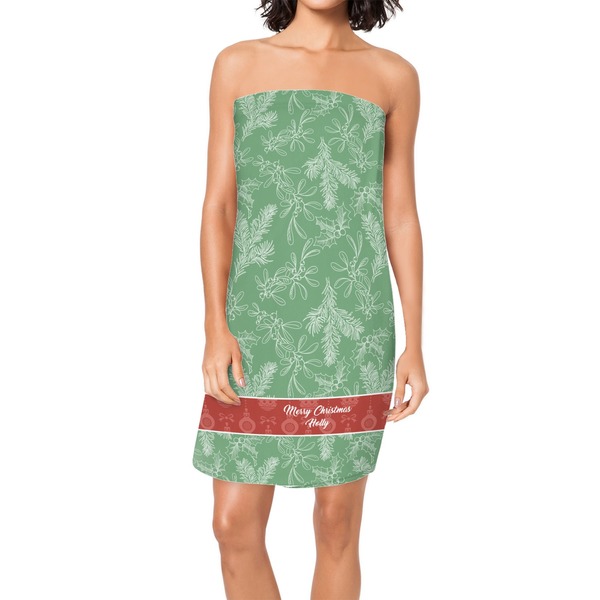 Custom Christmas Holly Spa / Bath Wrap (Personalized)