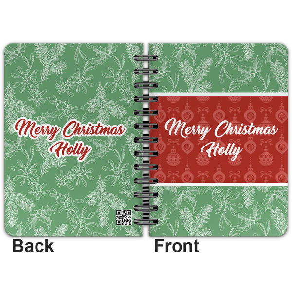 Christmas Holly Spiral Journal 5 x 7 - Apvl