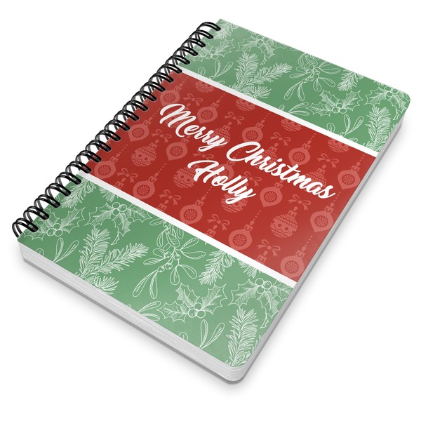 Christmas Holly Spiral Journal 7 x 10 - Main