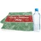 Christmas Holly Sports Towel Folded with Water Bottle