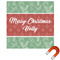 Christmas Holly Square Car Magnet - 6" (Personalized)