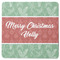 Christmas Holly Square Coaster Rubber Back - Single