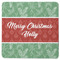 Christmas Holly Square Rubber Backed Coaster (Personalized)