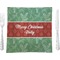 Christmas Holly Glass Square Lunch / Dinner Plate 9.5" (Personalized)