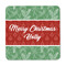 Christmas Holly Square Fridge Magnet - FRONT