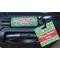 Christmas Holly Square Luggage Tag & Handle Wrap - In Context