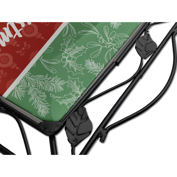 Christmas Holly Square Trivet - Detail