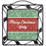 Christmas Holly Square Trivet (Personalized)