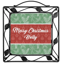 Christmas Holly Square Trivet (Personalized)