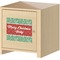 Christmas Holly Square Wall Decal on Wooden Cabinet