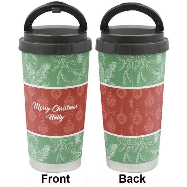 Christmas Holly Stainless Steel Travel Cup - Apvl