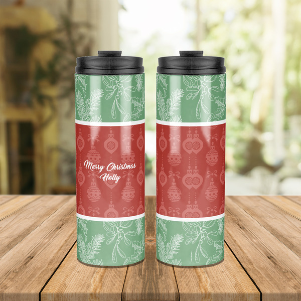 Christmas Holly Stainless Steel Tumbler - Lifestyle