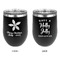 Christmas Holly Stainless Wine Tumblers - Black - Double Sided - Approval