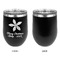 Christmas Holly Stainless Wine Tumblers - Black - Single Sided - Approval