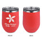 Christmas Holly Stainless Wine Tumblers - Coral - Single Sided - Approval