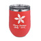 Christmas Holly Stainless Wine Tumblers - Coral - Single Sided - Front