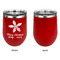 Christmas Holly Stainless Wine Tumblers - Red - Single Sided - Approval