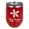 Christmas Holly Stainless Wine Tumblers - Red - Single Sided - Front
