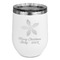 Christmas Holly Stainless Wine Tumblers - White - Double Sided - Front