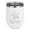 Christmas Holly Stainless Wine Tumblers - White - Single Sided - Front