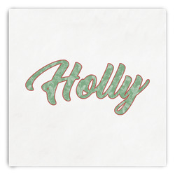 Christmas Holly Paper Dinner Napkins (Personalized)