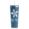 Christmas Holly RTIC Everyday Tumbler with Straw - 28oz - Steel Blue - Single-Sided (Personalized)