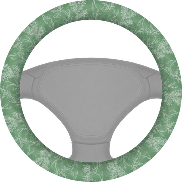 Custom Christmas Holly Steering Wheel Cover