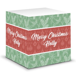 Christmas Holly Sticky Note Cube (Personalized)