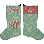 Christmas Holly Holiday Stocking - Double-Sided - Neoprene (Personalized)