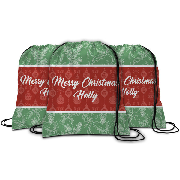 Christmas Holly String Backpack - MAIN