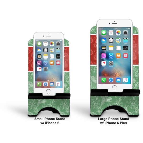 Christmas Holly Stylized Phone Stand - Comparison