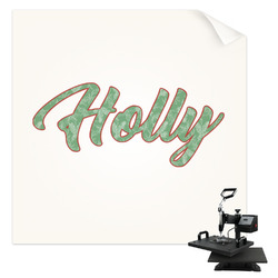 Christmas Holly Sublimation Transfer - Shirt Back / Men (Personalized)