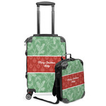 Christmas Holly Kids 2-Piece Luggage Set - Suitcase & Backpack (Personalized)