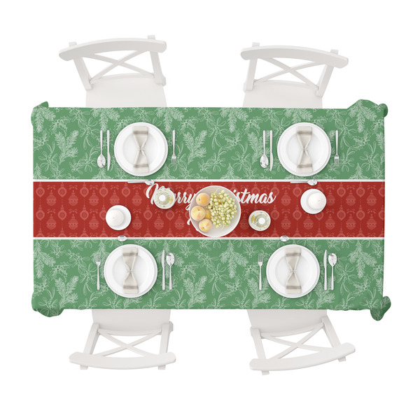 Christmas Holly Tablecloths (58"x102") - TOP VIEW