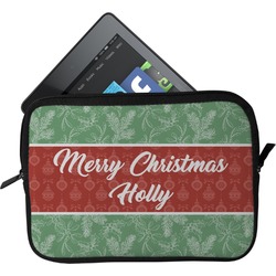 Christmas Holly Tablet Case / Sleeve - Small (Personalized)
