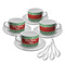 Christmas Holly Tea Cup - Set of 4