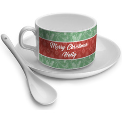 Christmas Holly Tea Cup - Single (Personalized)