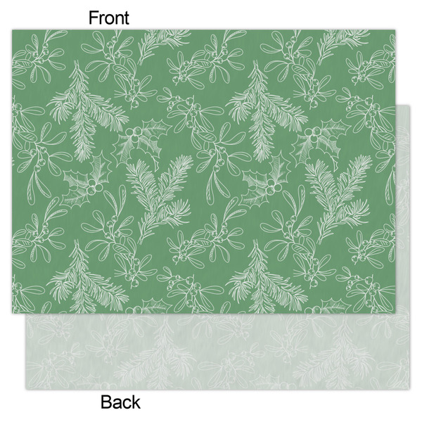 Christmas Holly Tissue Paper - Heavyweight - Large - Front & Back