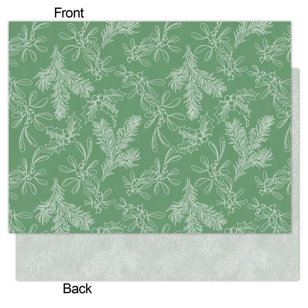 Christmas Holly Tissue Paper - Heavyweight - Medium - Front & Back