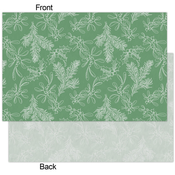 Christmas Holly Tissue Paper - Heavyweight - XL - Front & Back