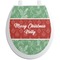 Christmas Holly Toilet Seat Decal (Personalized)
