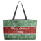 Christmas Holly Tote w/Black Handles - Front View