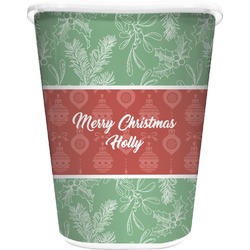 Christmas Holly Waste Basket (Personalized)