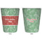 Christmas Holly Trash Can White - Front and Back - Apvl